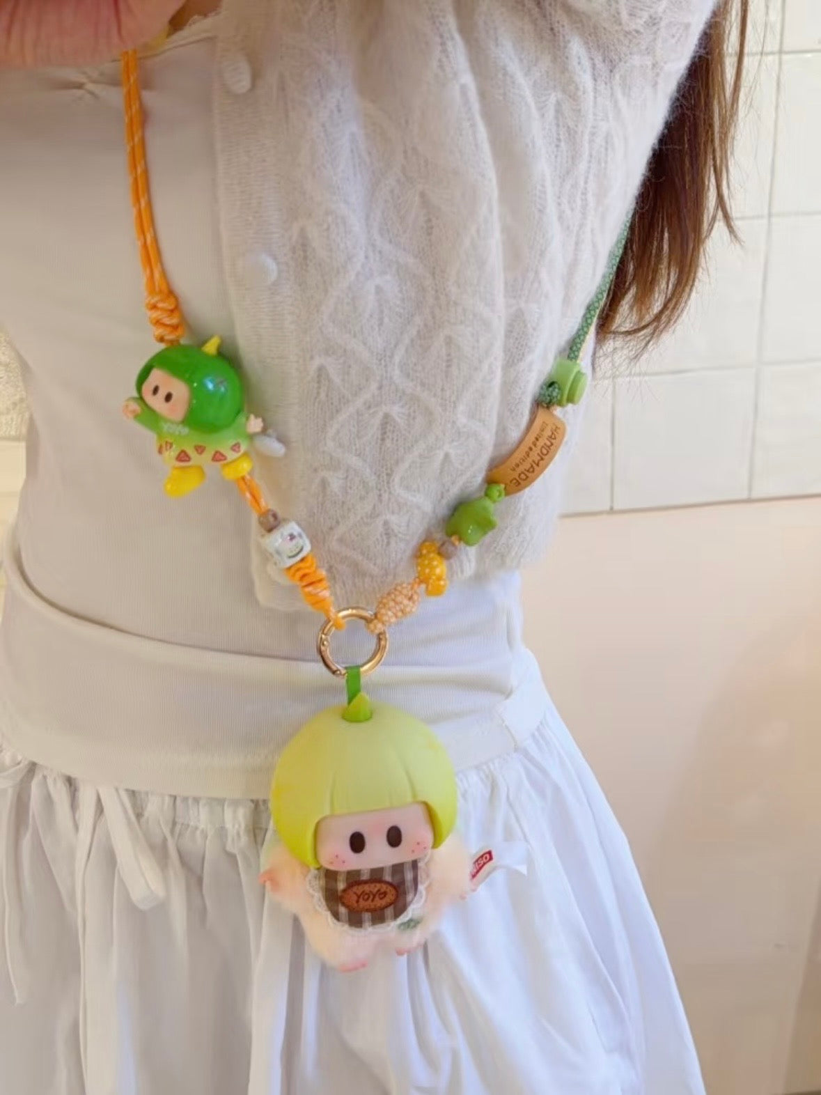 Long‑Style Phone Bag Charm