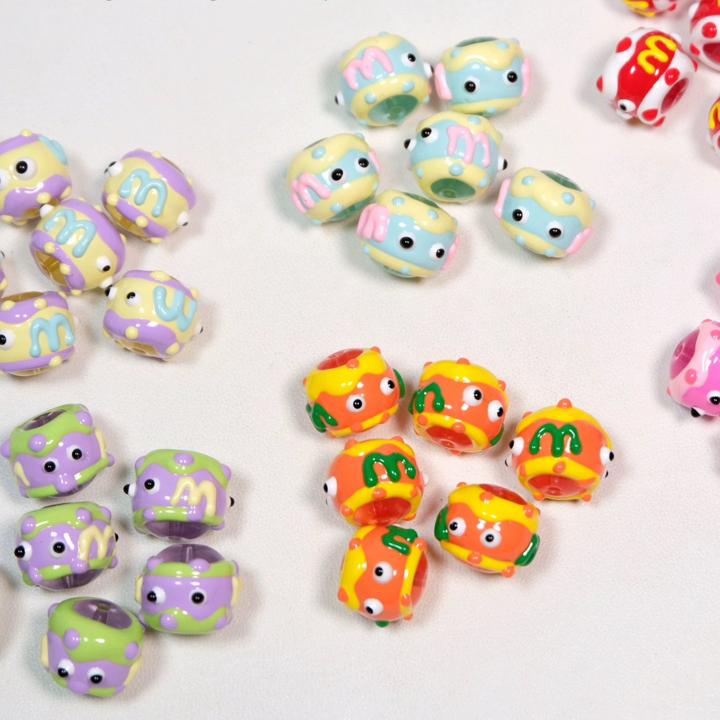 Little Monster Hand Painted Beads