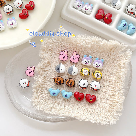 BT21 Alloy Beads