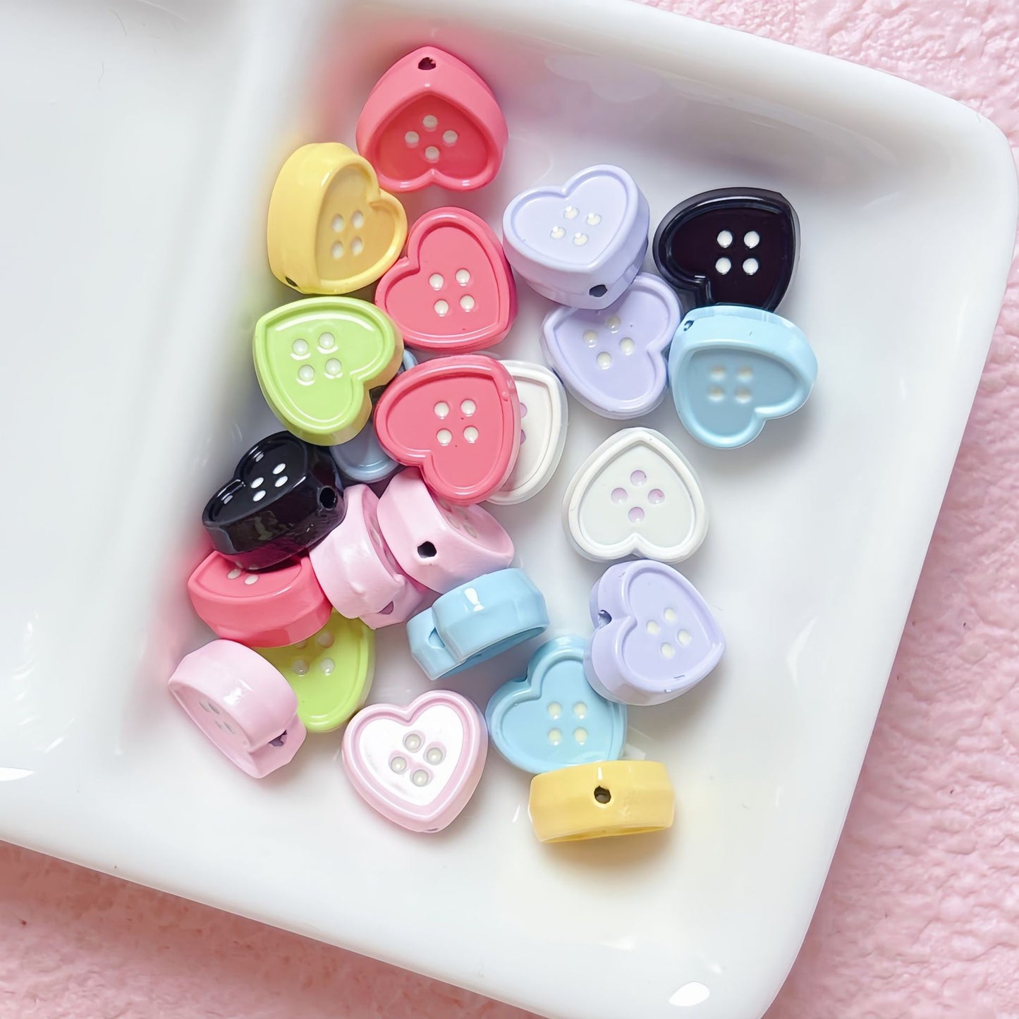Love Heart Alloy Beads