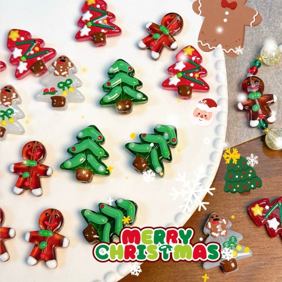 Christmas Hand-Painted Beads