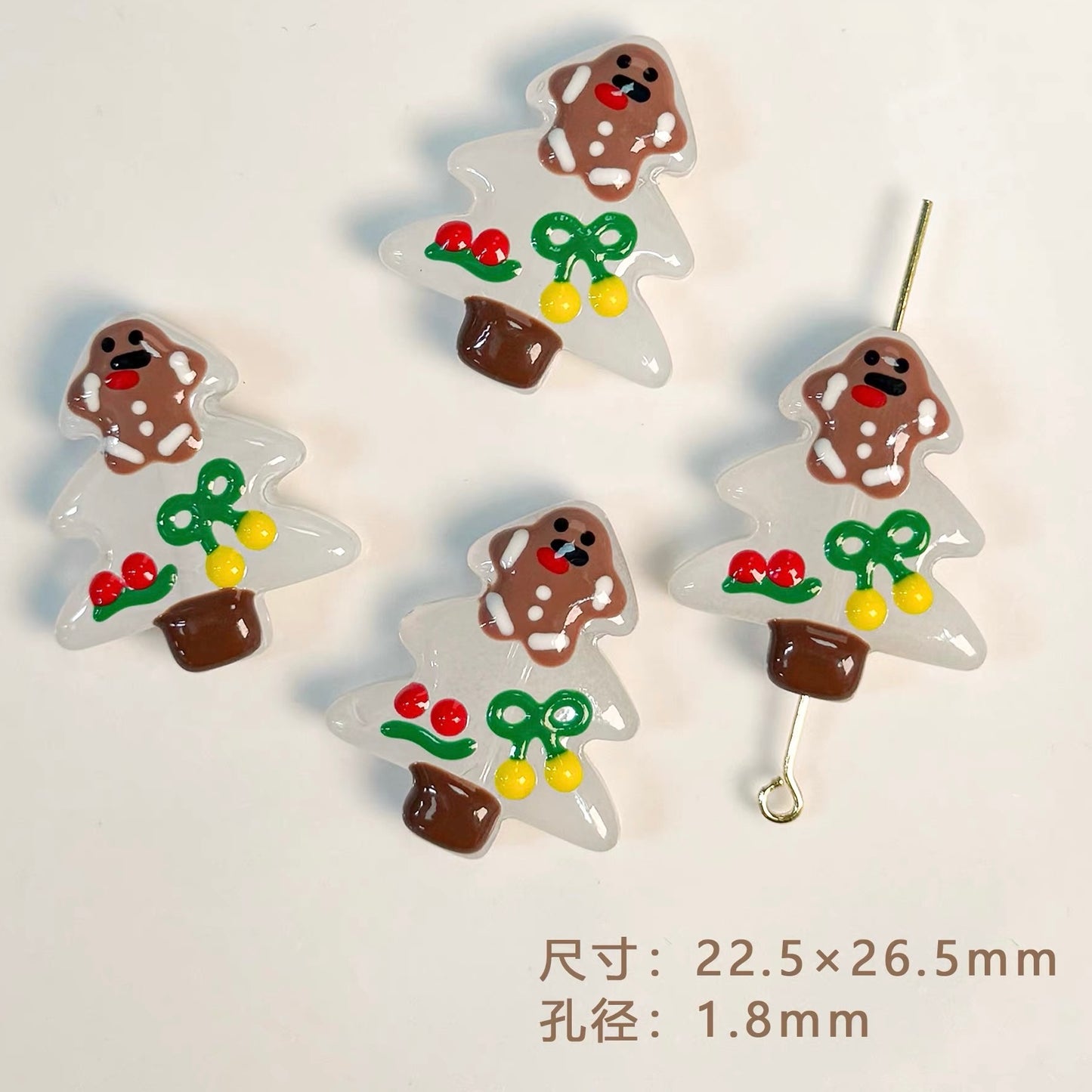 Christmas Hand-Painted Beads