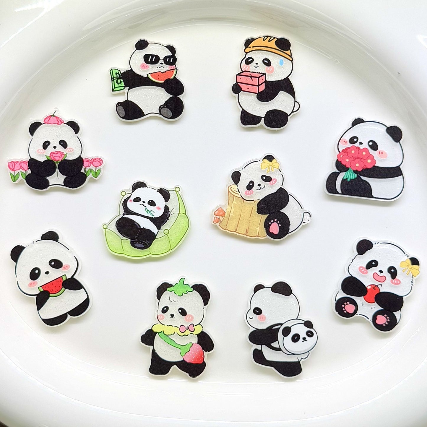 Cute Panda Acrylic Patch