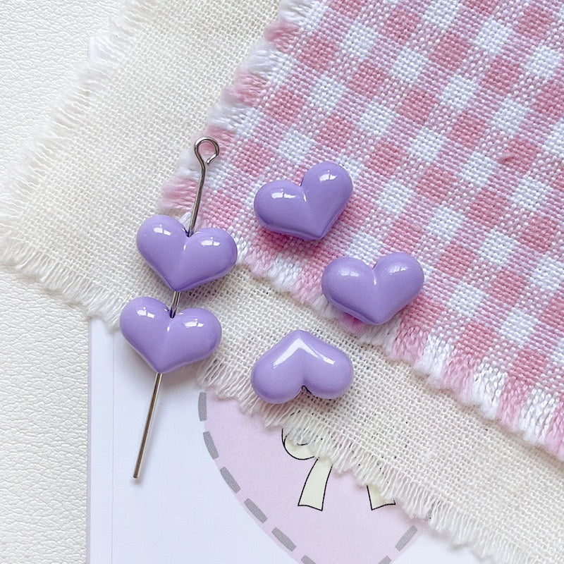 Love Heart Alloy Beads
