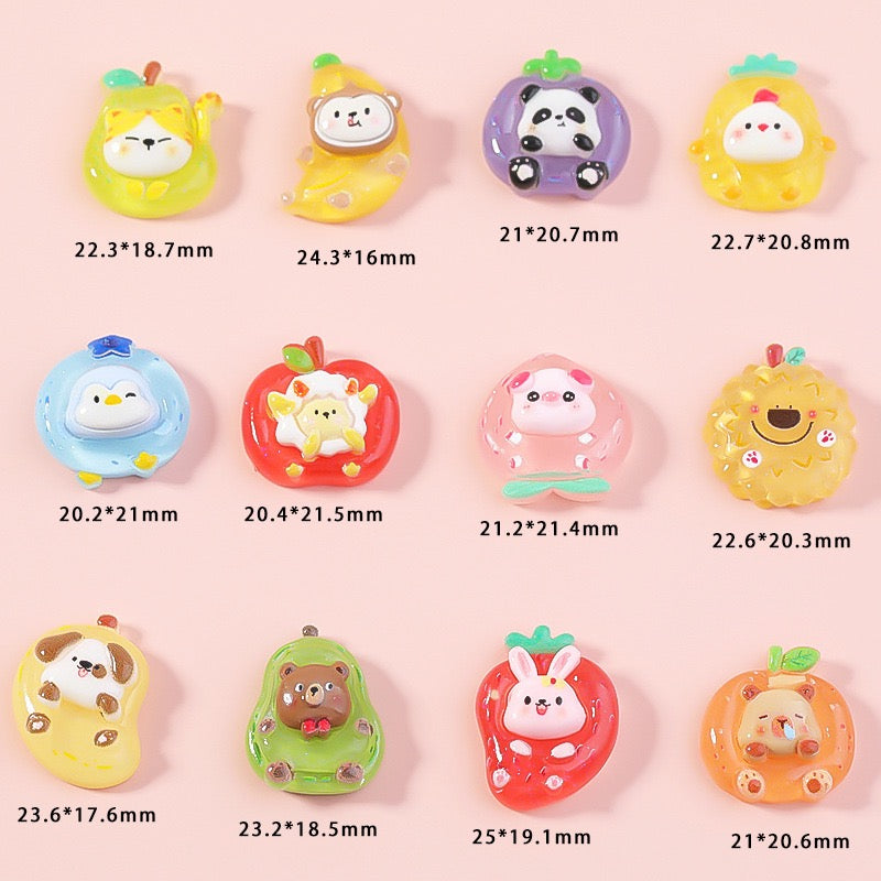 Cute Fruit Animal Charm