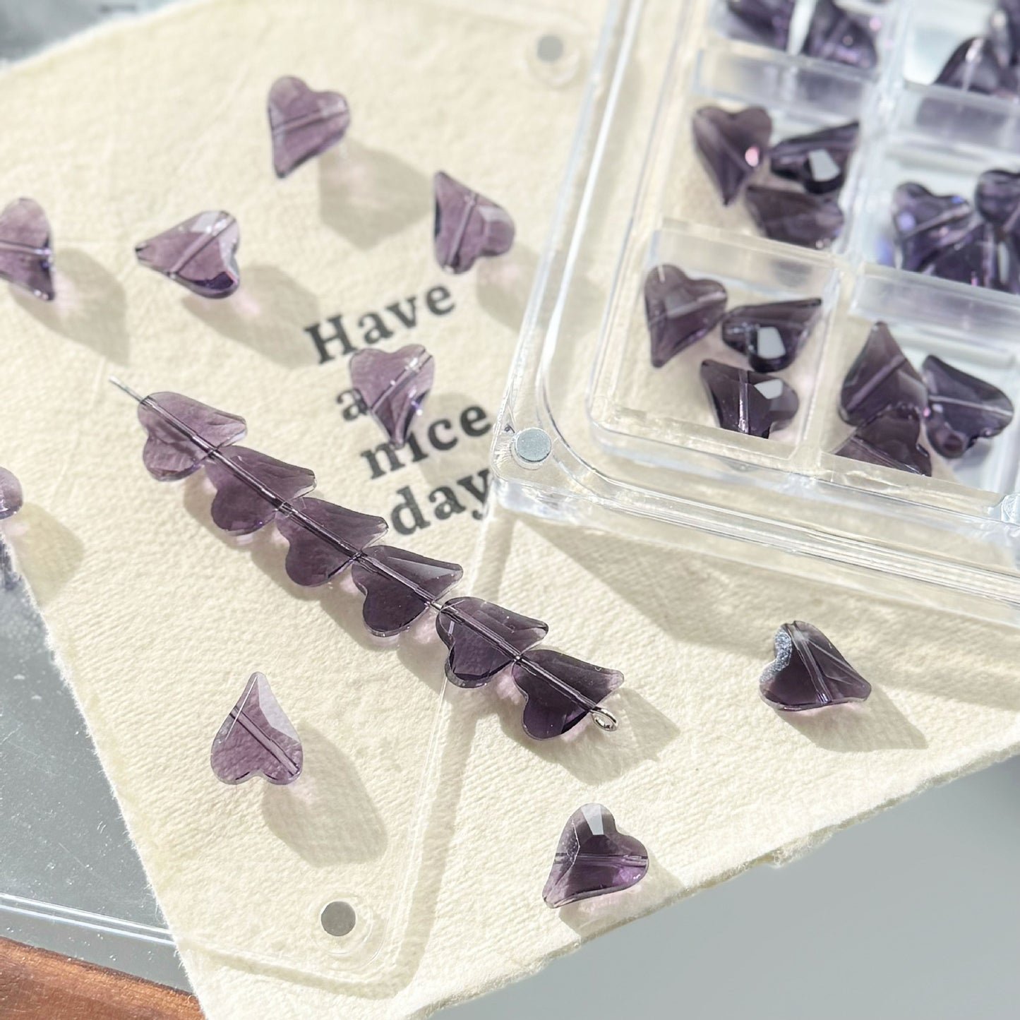 Heart Shiny Beads