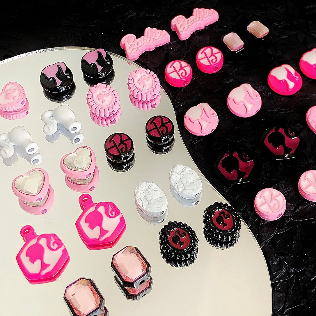 Pink Princess Alloy Beads