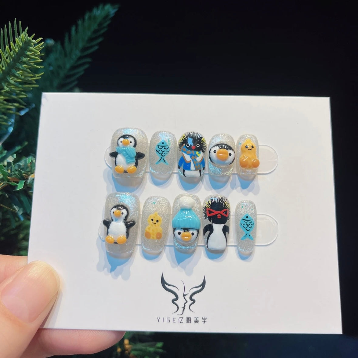 Handmade Penguin Nail