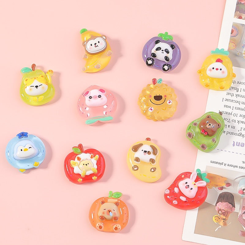 Cute Fruit Animal Charm