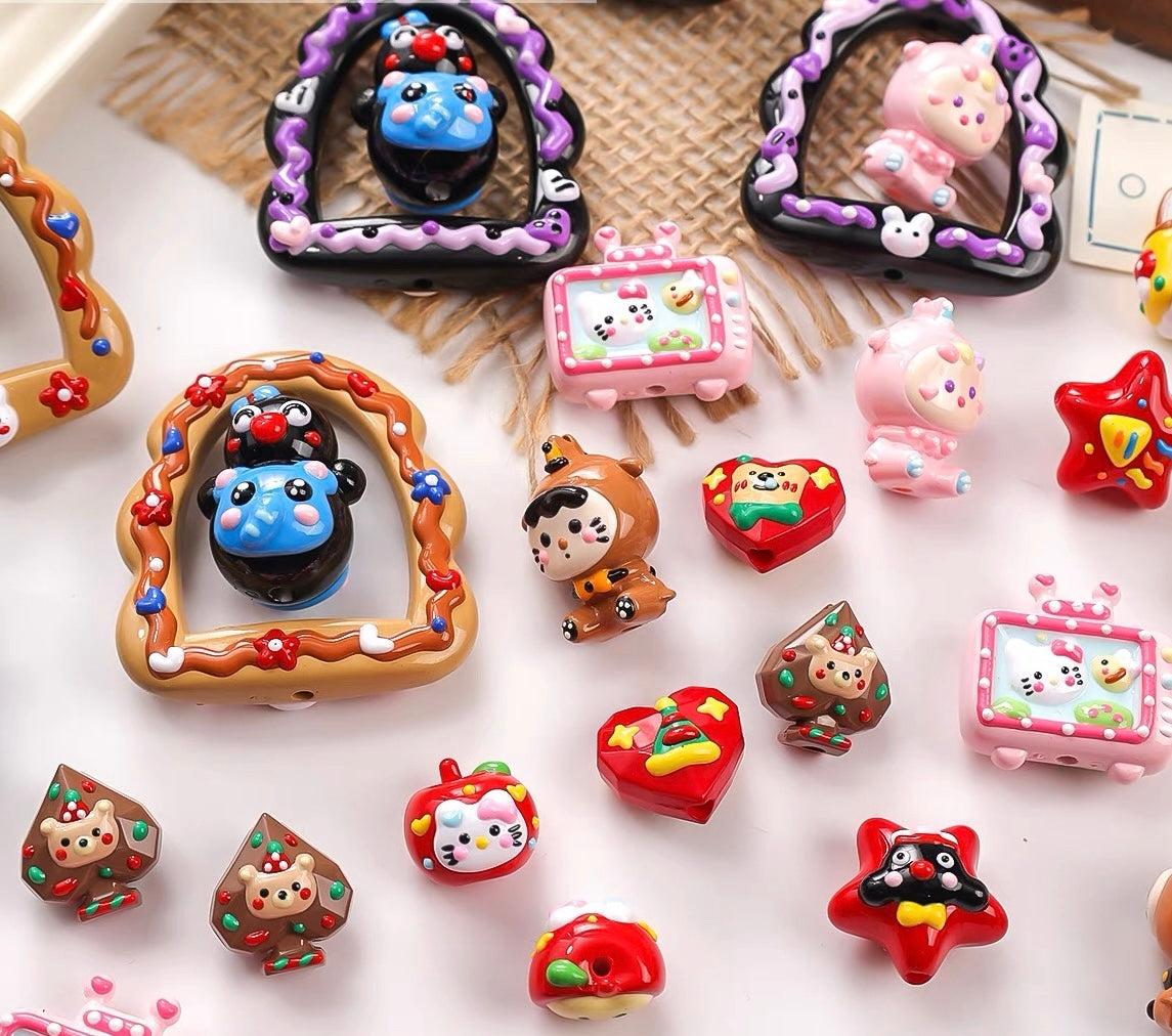 Cute Hand-Painted Beads