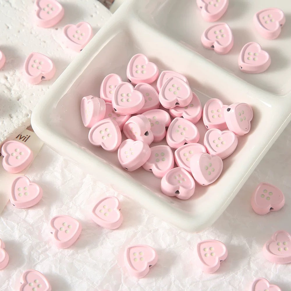 Love Heart Alloy Beads