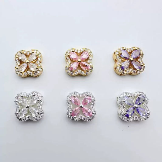 Crystal Flower Four-Way Beads