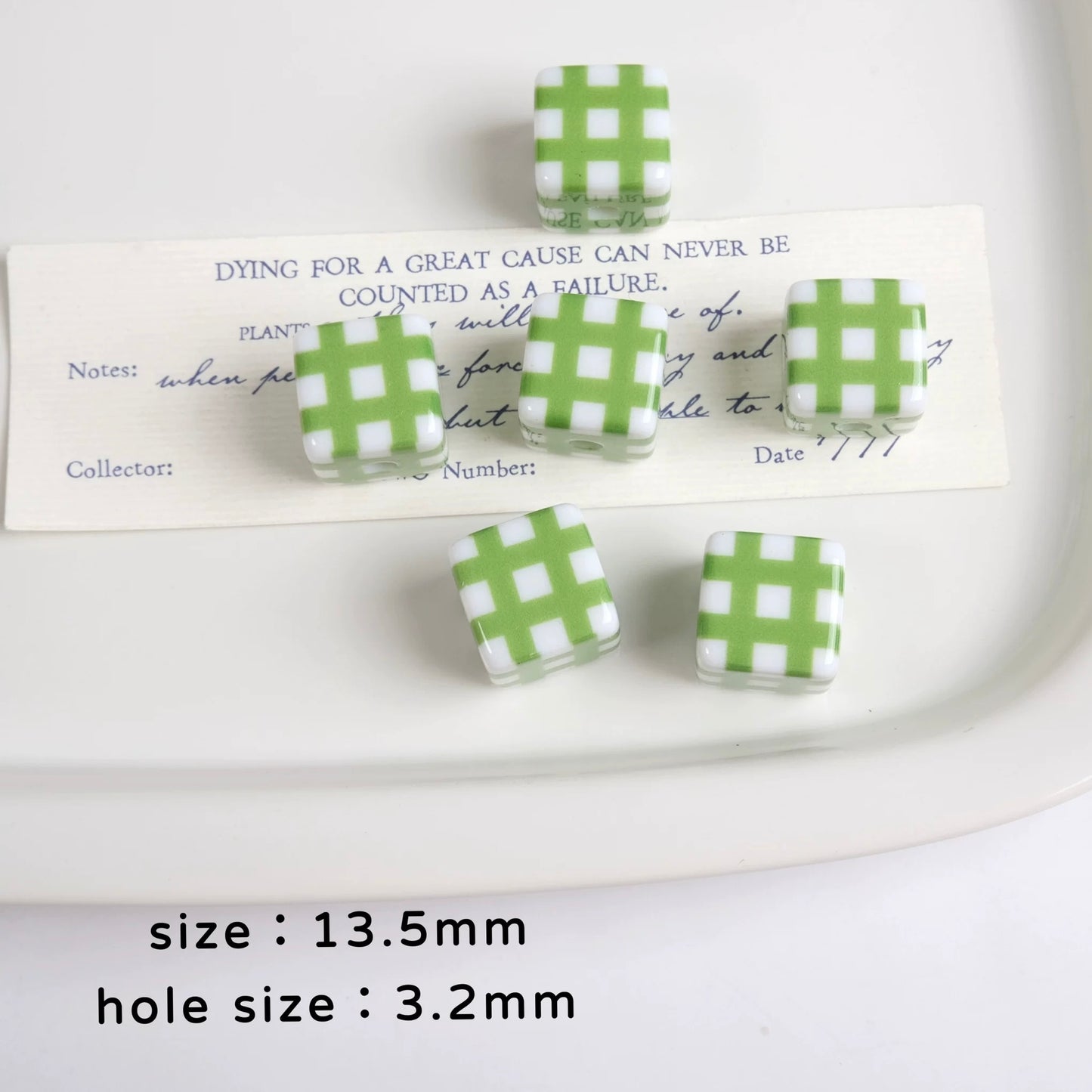 Striped Square Bead Necklace