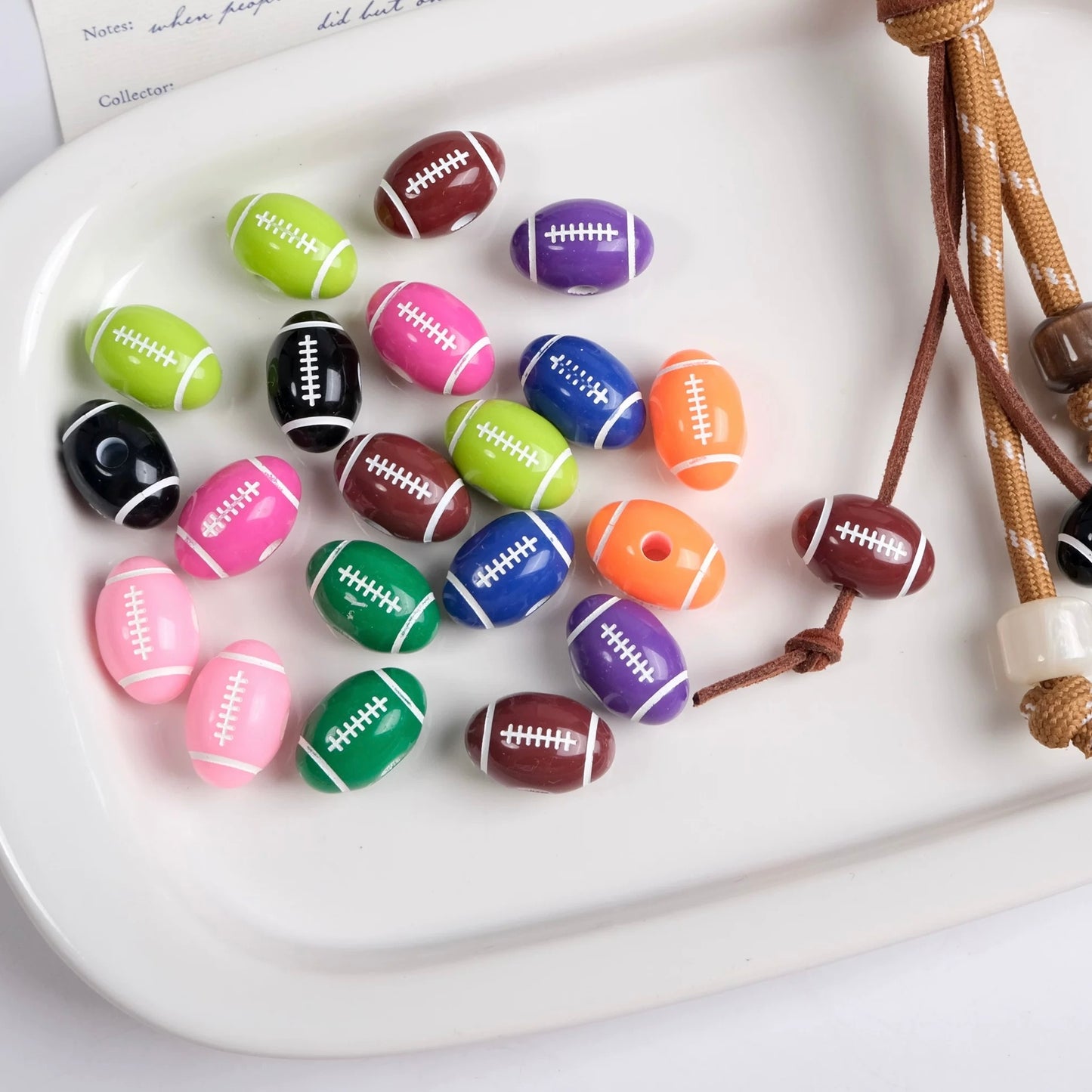 Rugby-Shaped Beads
