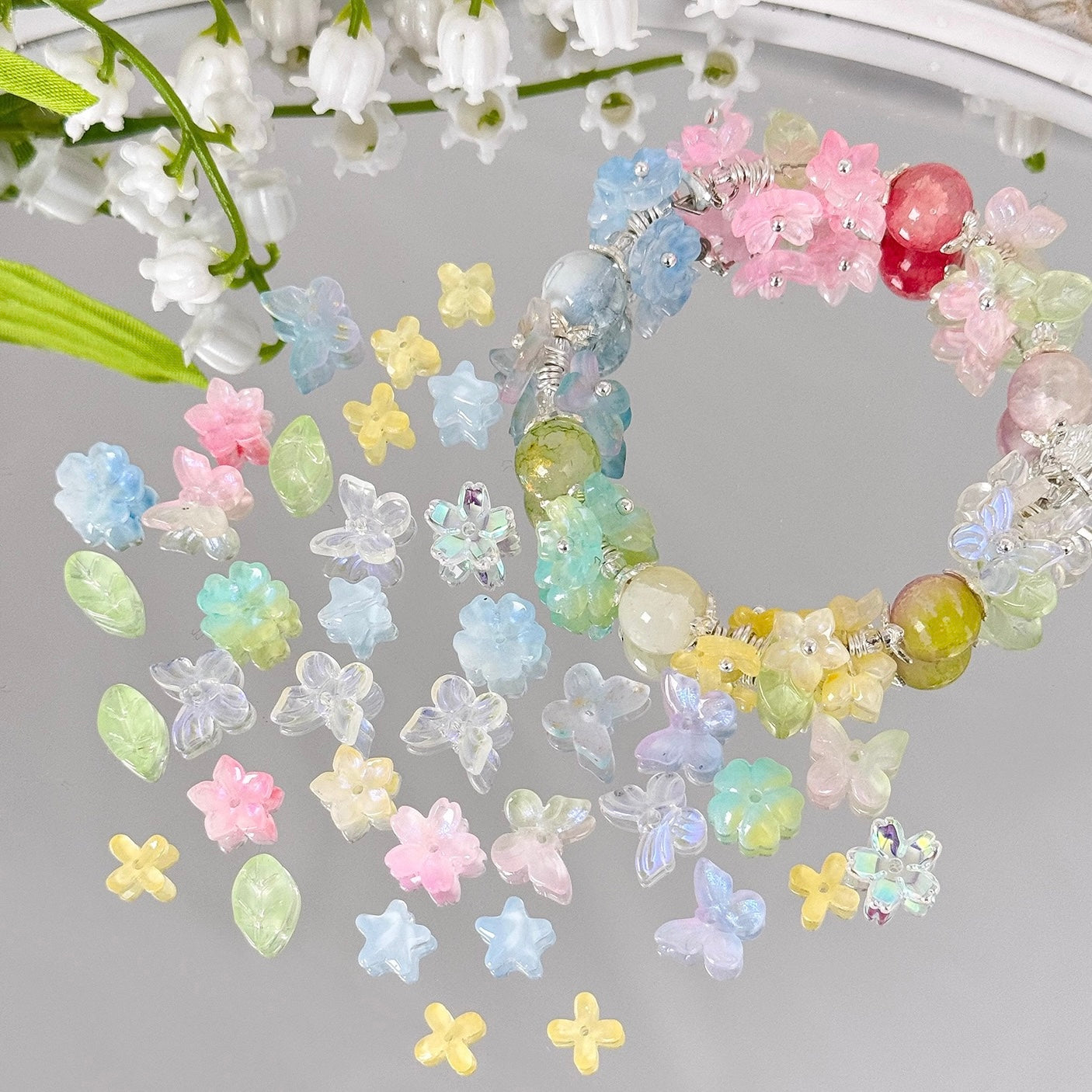 Butterfly Flower Bead String