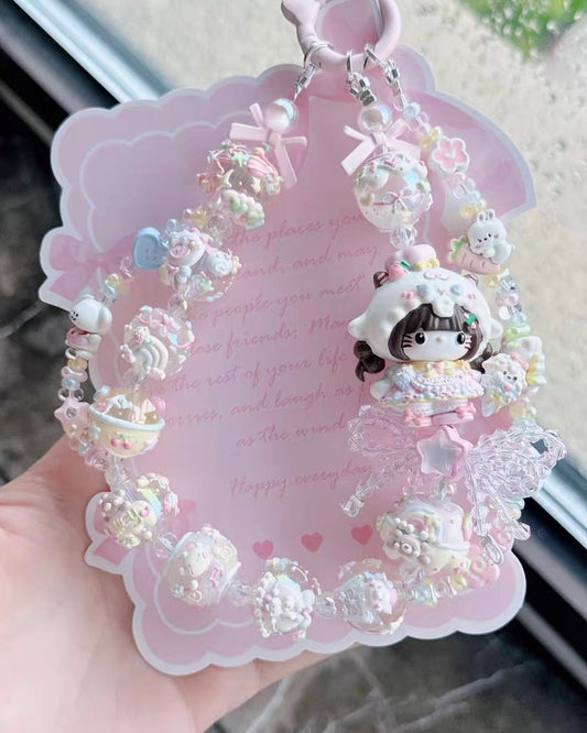 Cute Girl Handmade Keychain