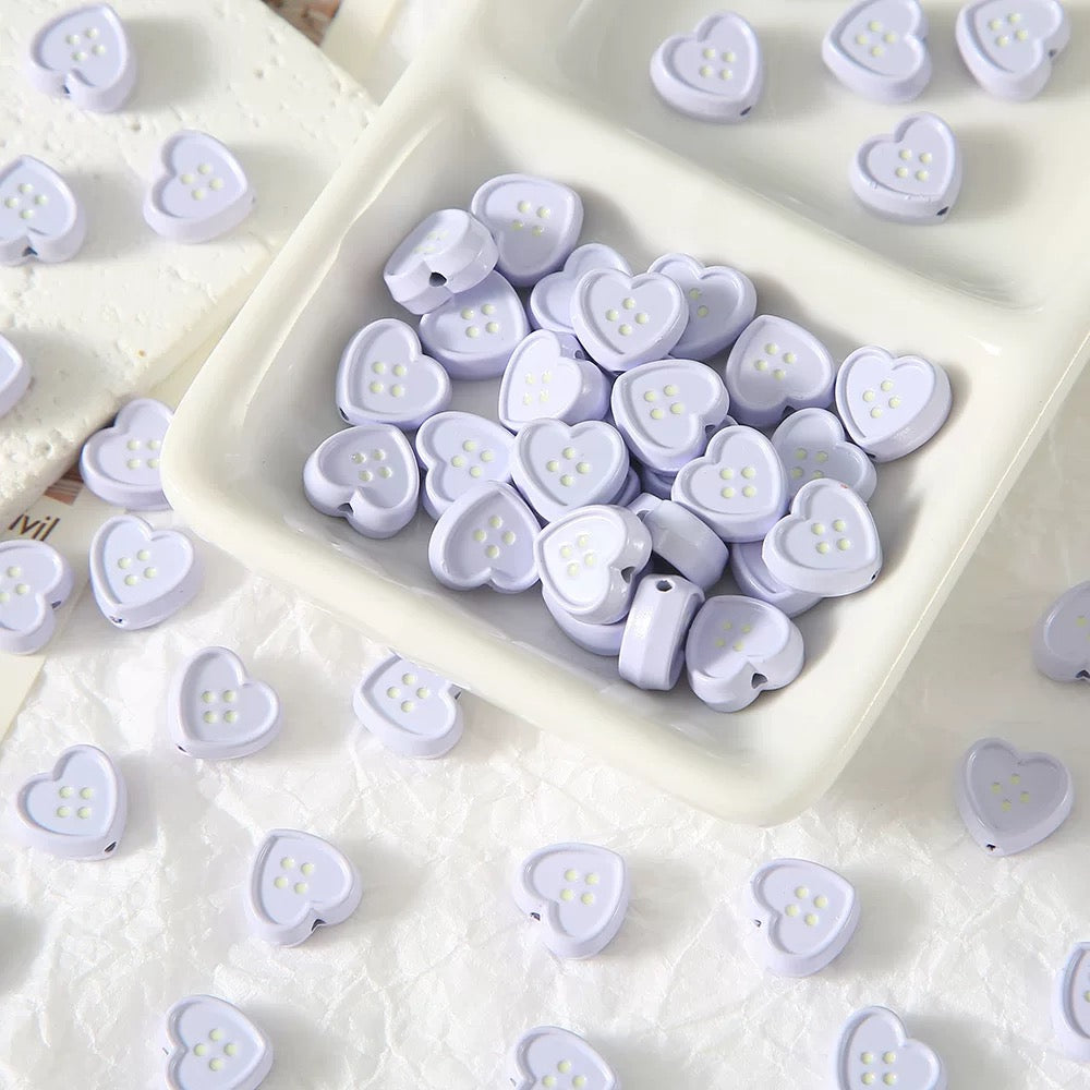 Love Heart Alloy Beads