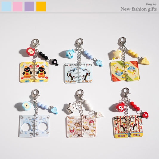Cute Book-Shaped Keychain