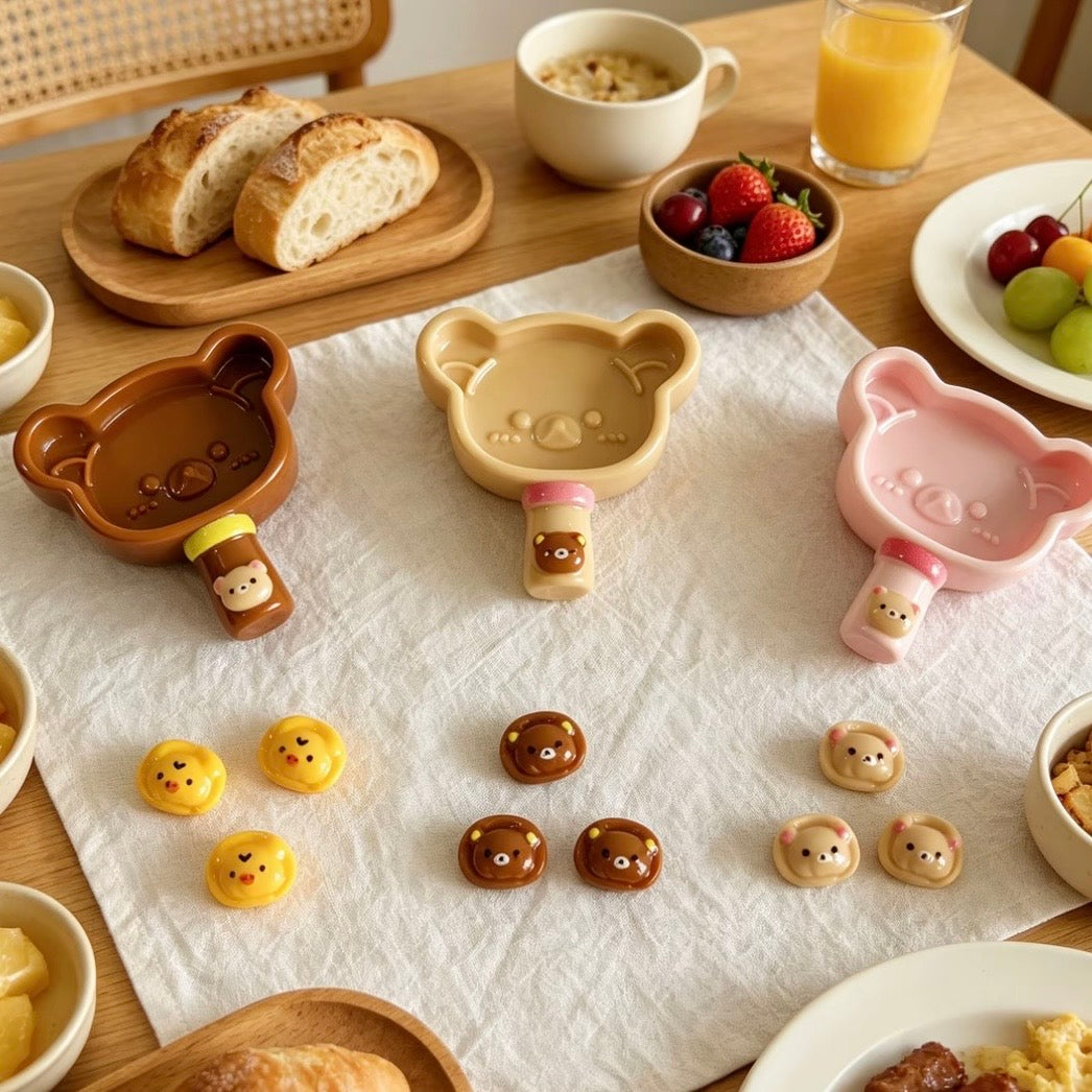 Kawaii Bear Mini Pan Plate Charms