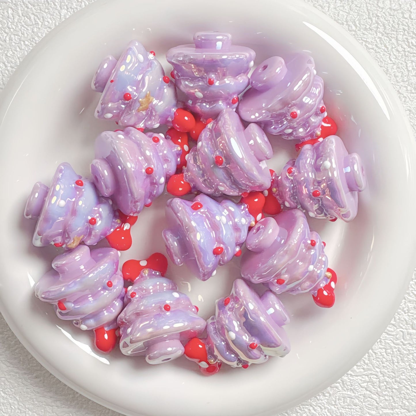 Hand-Painted Beads For Christmas Tree