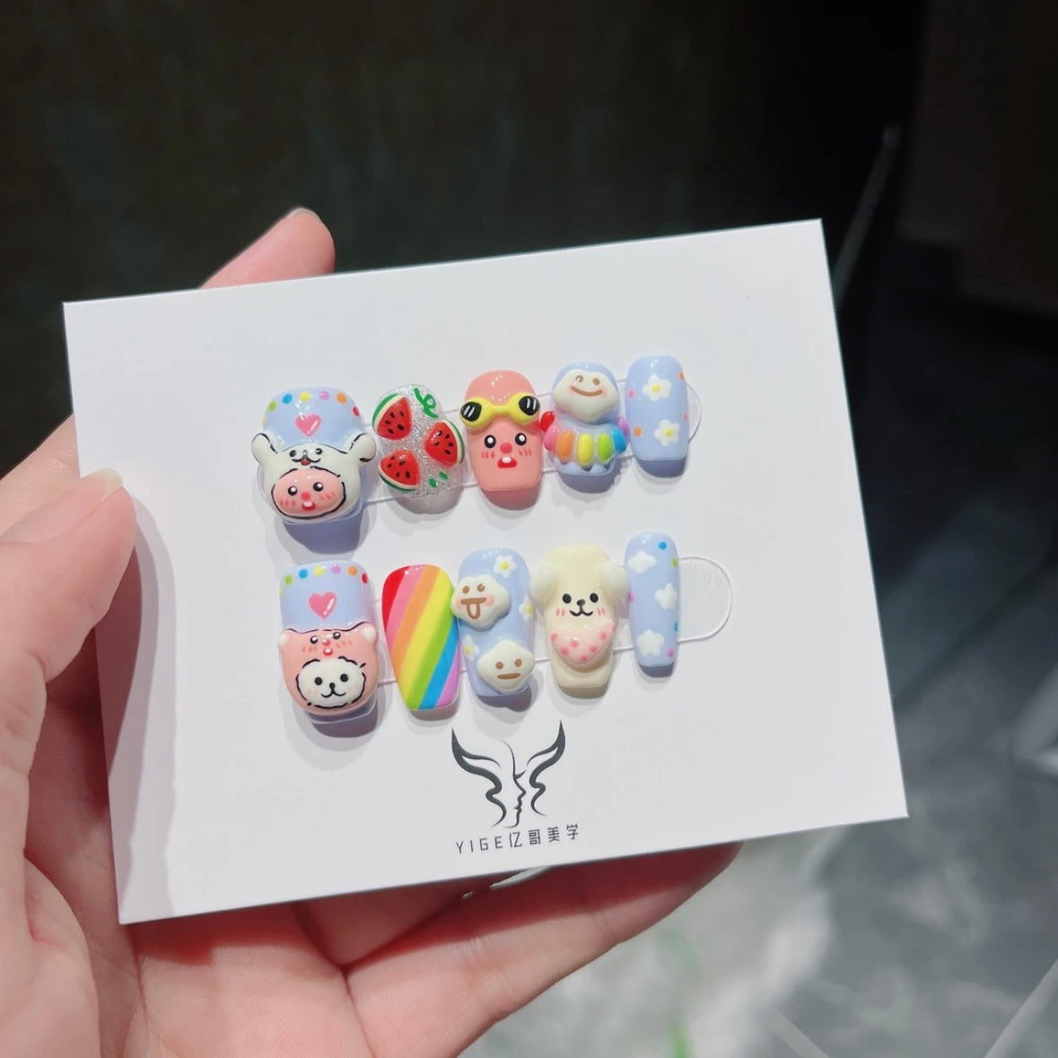 Cartoon Handmade Nail Art