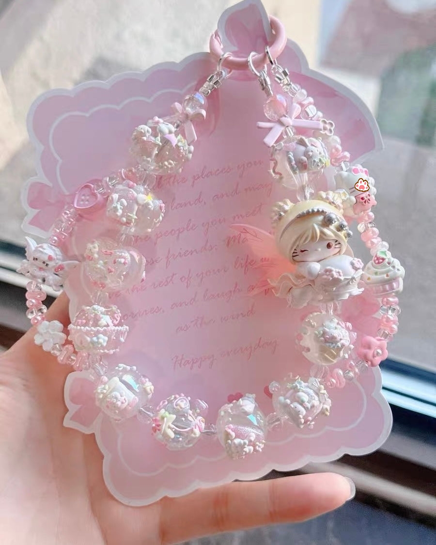 Cute Girl Handmade Keychain