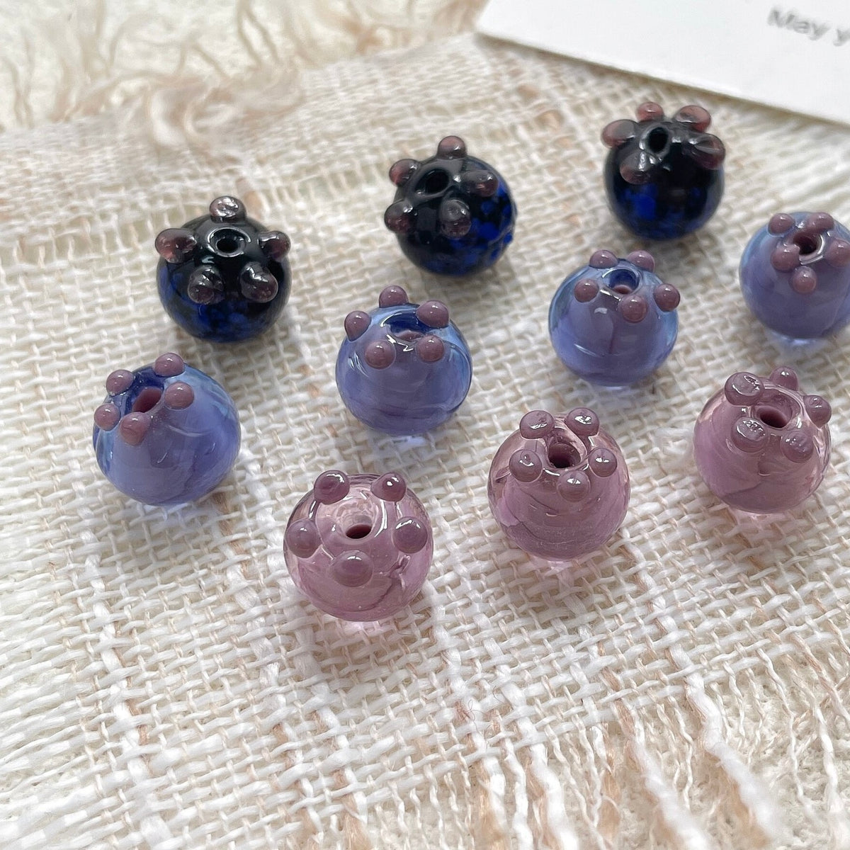 Blueberry‑Shaped Hole‑Drilled Beads