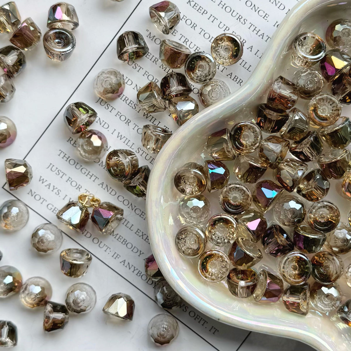 Crystal Beads with Small Bells