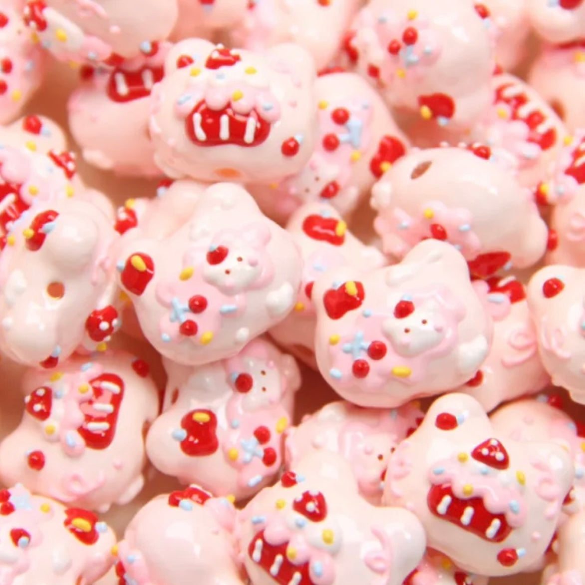 Hand-Painted Beads For Christmas Tree