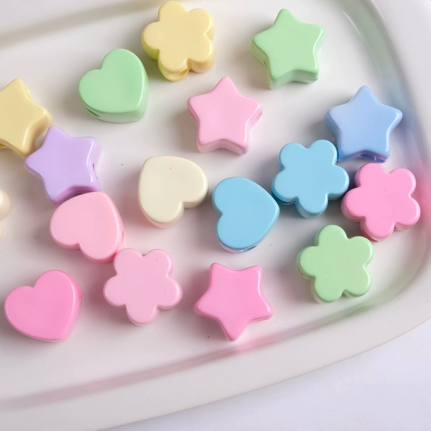 Star, Flower And Heart-Shaped Beads String