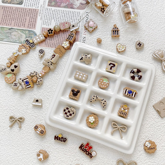 Coffee-Colored Alloy Beaded