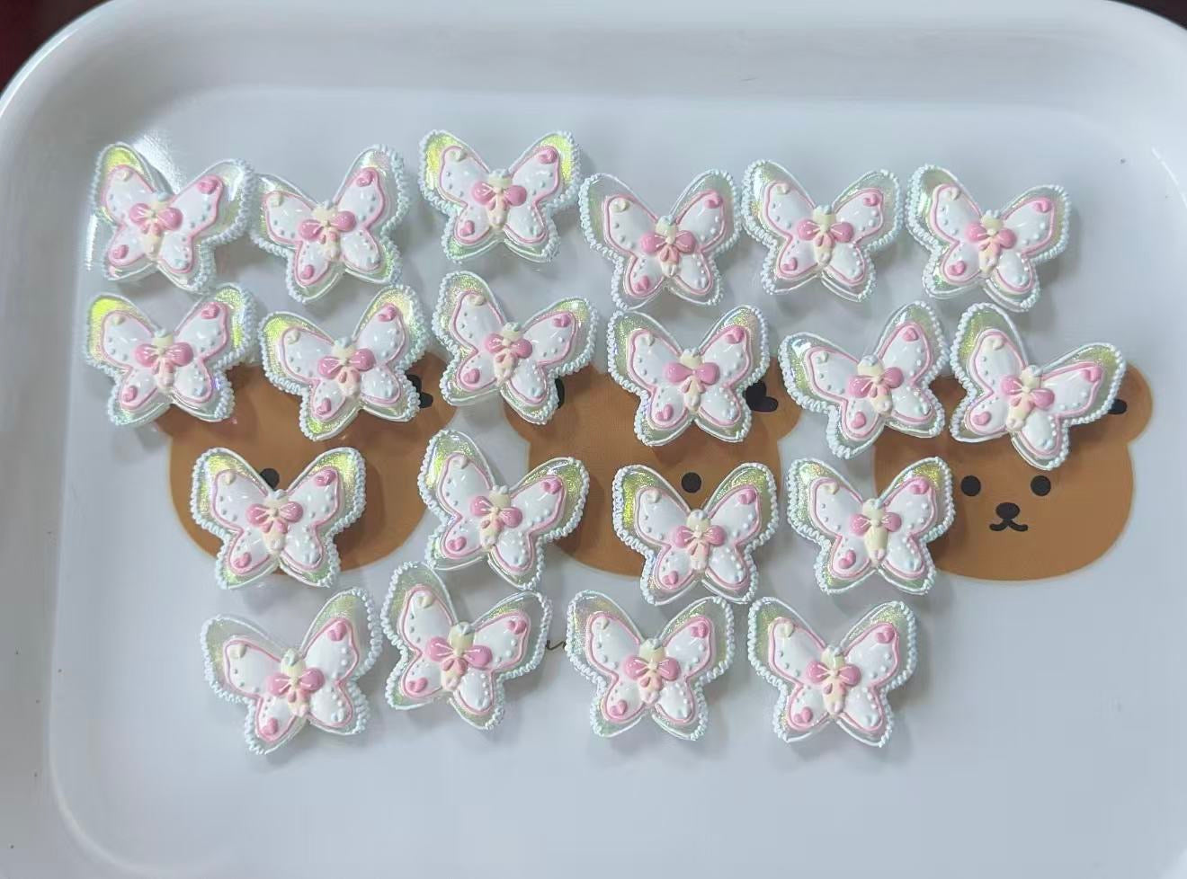 Hand-Painted Butterfly Beads