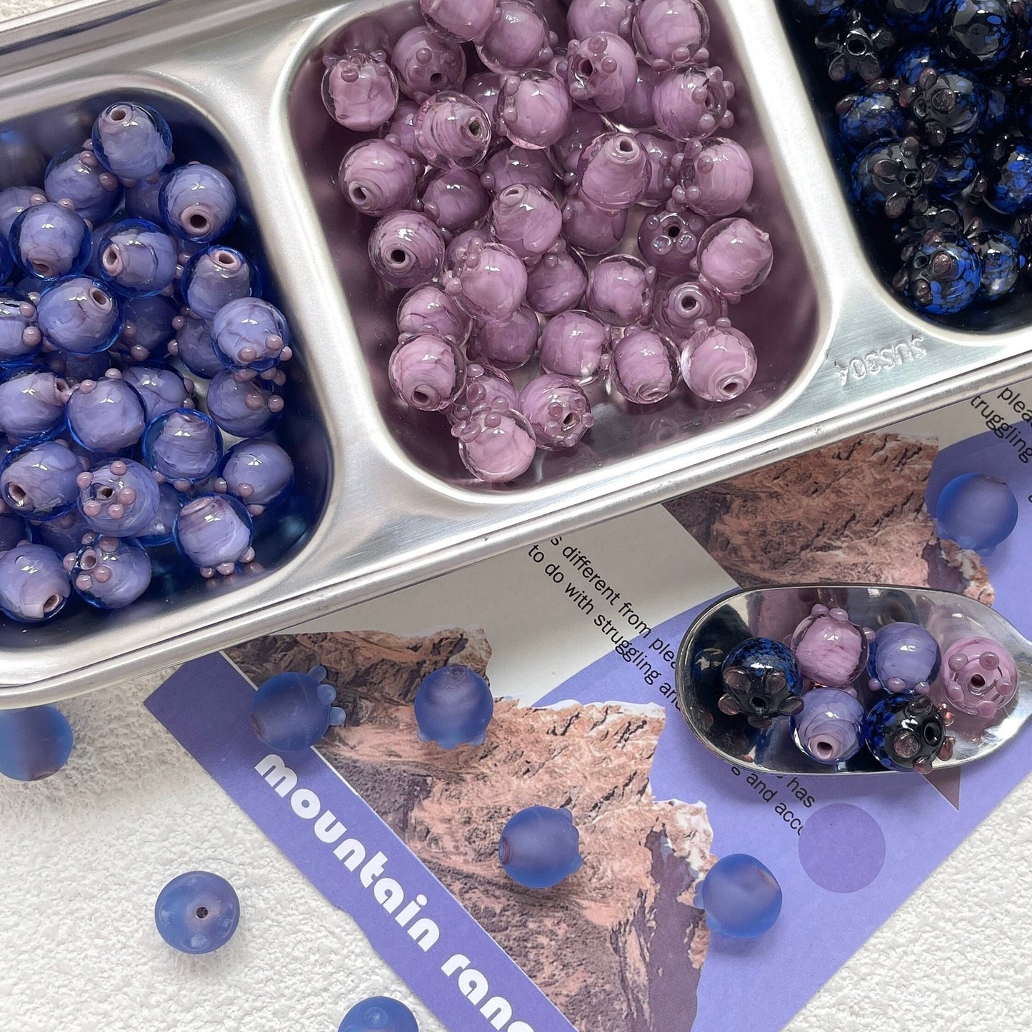 Blueberry‑Shaped Hole‑Drilled Beads