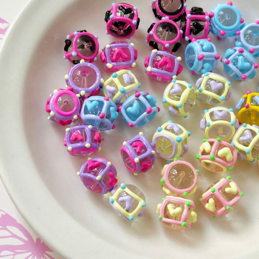 Hand-Painted Colored Love Beads