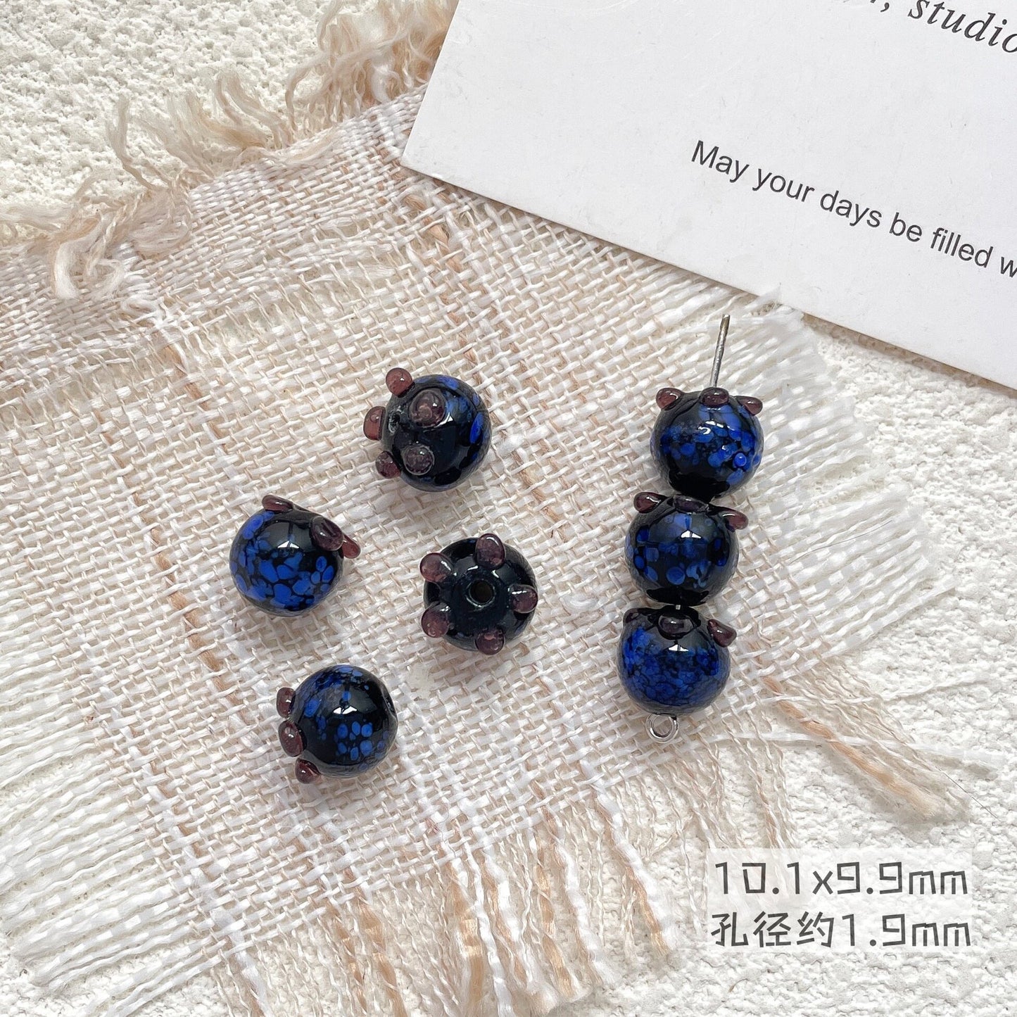 Blueberry‑Shaped Hole‑Drilled Beads