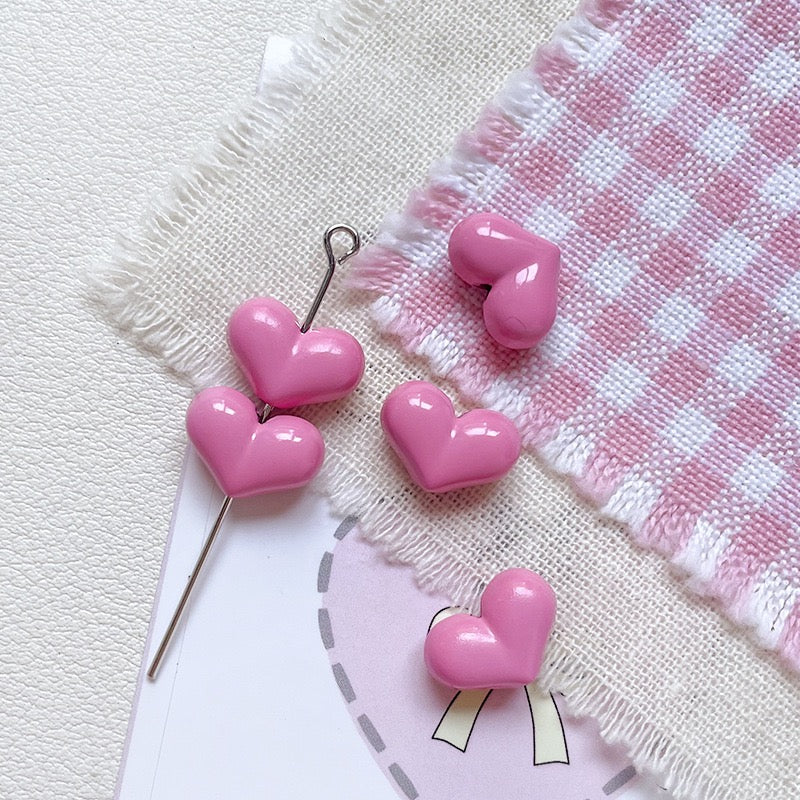 Love Heart Alloy Beads