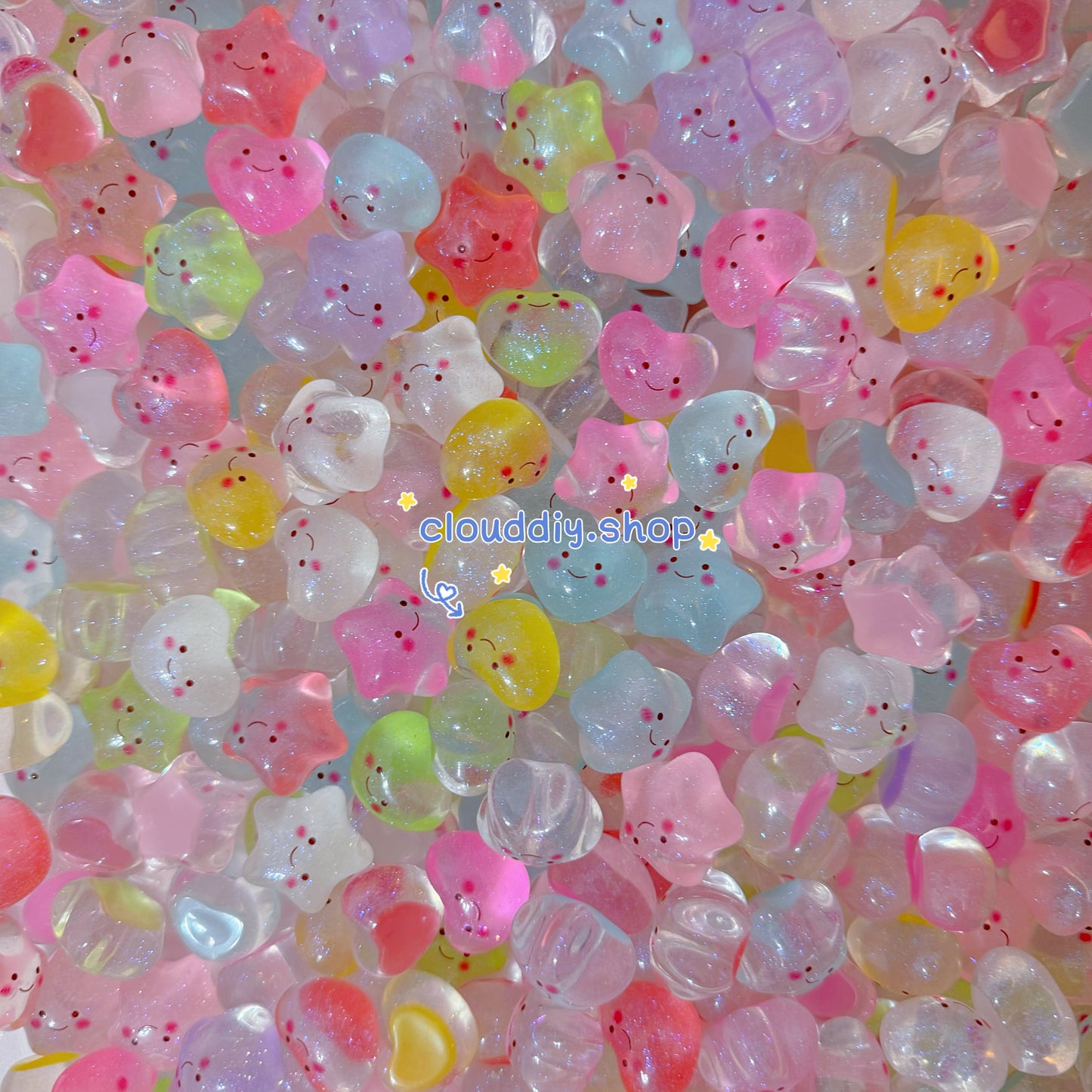 Glow-In-The-Dark Love Star Charm