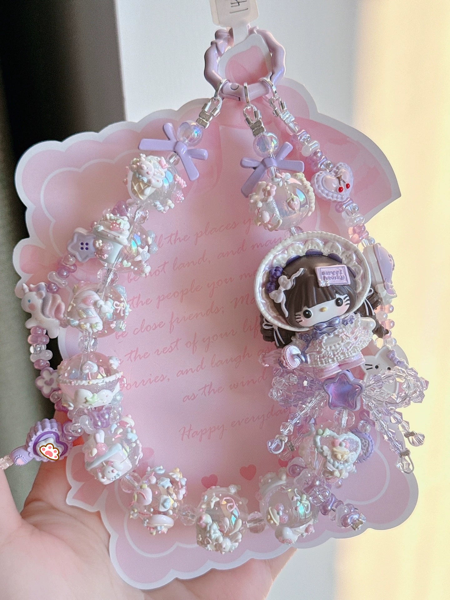 Purple Girl Handmade Keychain