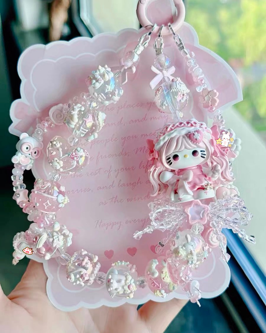 Cute Girl Handmade Keychain