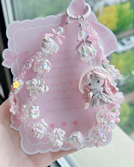 Cute Girl Handmade Keychain