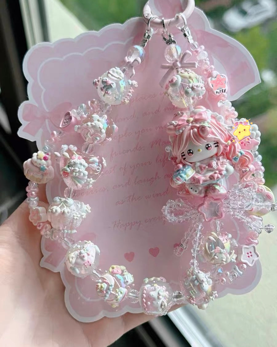 Cute Girl Handmade Keychain