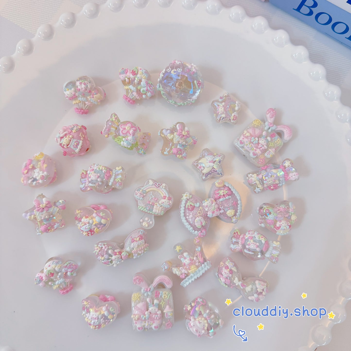 Hand-Painted Beads On Different-Shaped Macarons