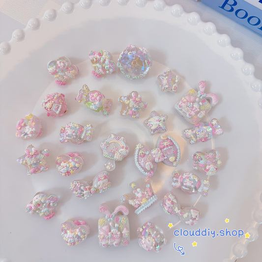 Hand-Painted Beads On Different-Shaped Macarons