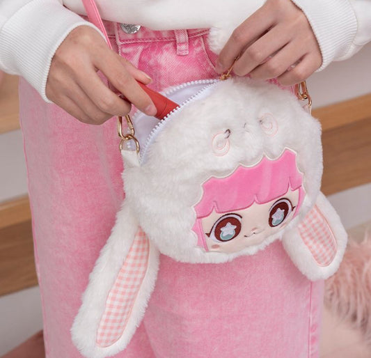 Rabbit Ears Plush Crossbody Bag