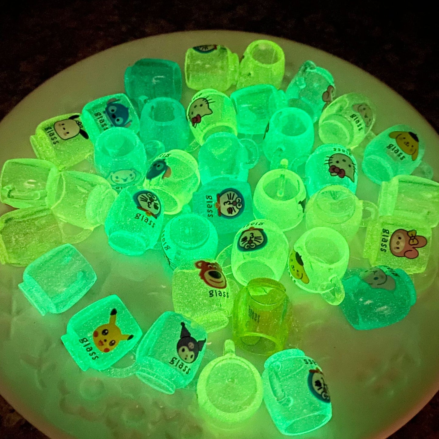 Glow-in-the-dark mini bottle