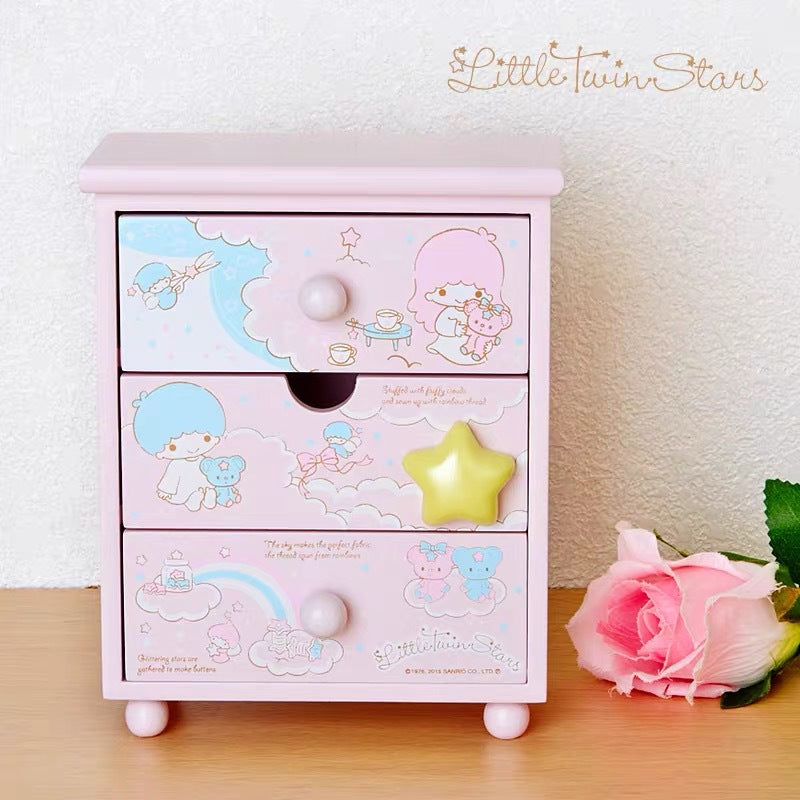 Cute small cabinet with wooden storage box