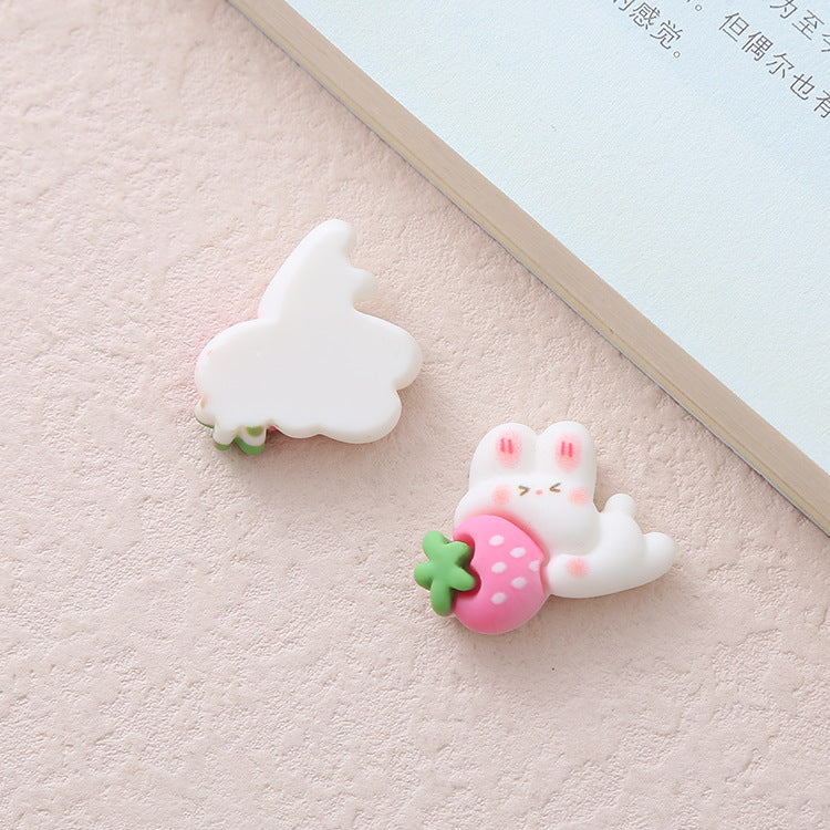 New Light Pink Strawberry Rabbit Charm